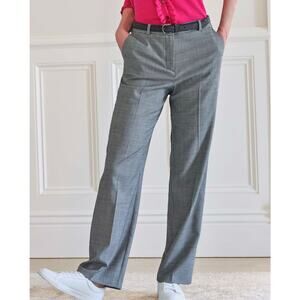 NWT PURE Collection High Waist Wide Leg Trousers Black White‎ Houndstooth 16